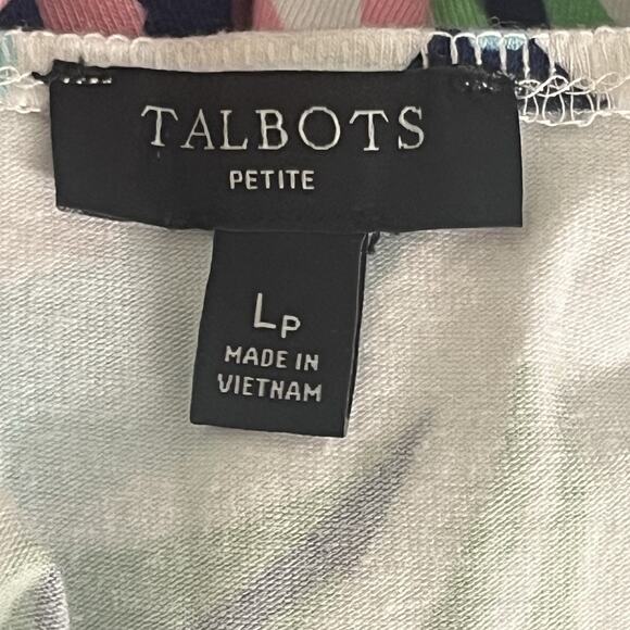 Talbots Maxi Dress L Petite Sleeveless Paisley Print Twist Back Keyhole Stretch - Picture 8 of 9